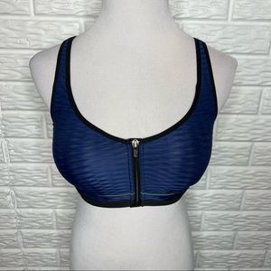 Victoria's Secret Navy and Black Zipper Bra